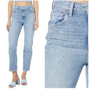 Sarah High-Rise Embellished Straight Ankle Jeans